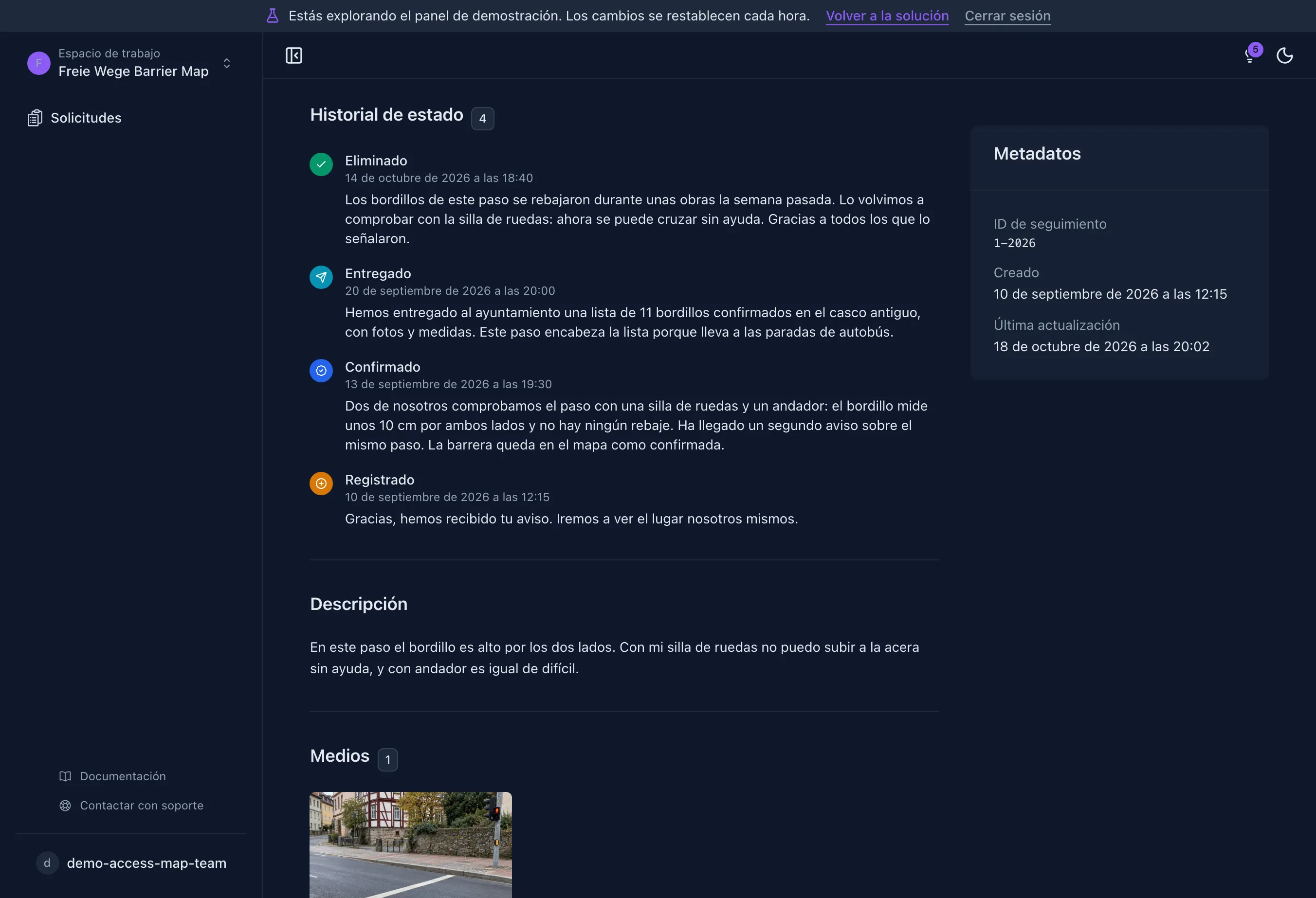 Mira cada paso de un aviso