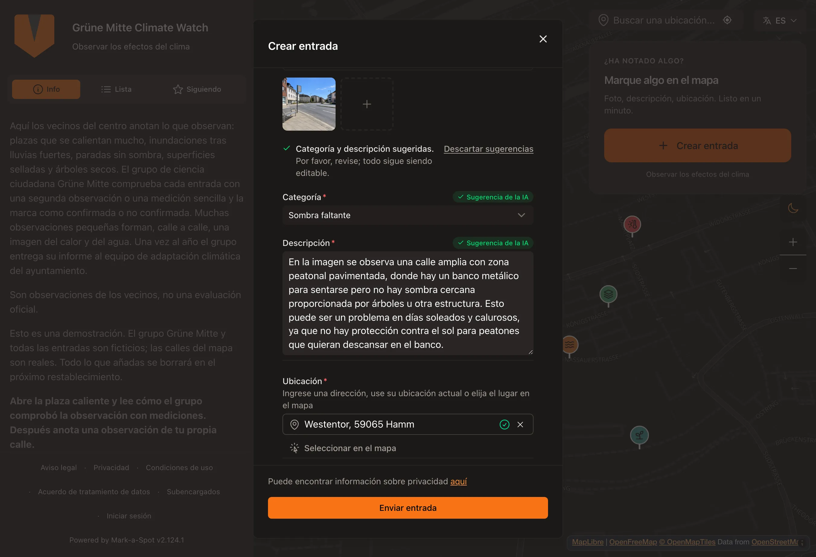 Haz una foto, la IA propone categoría y texto