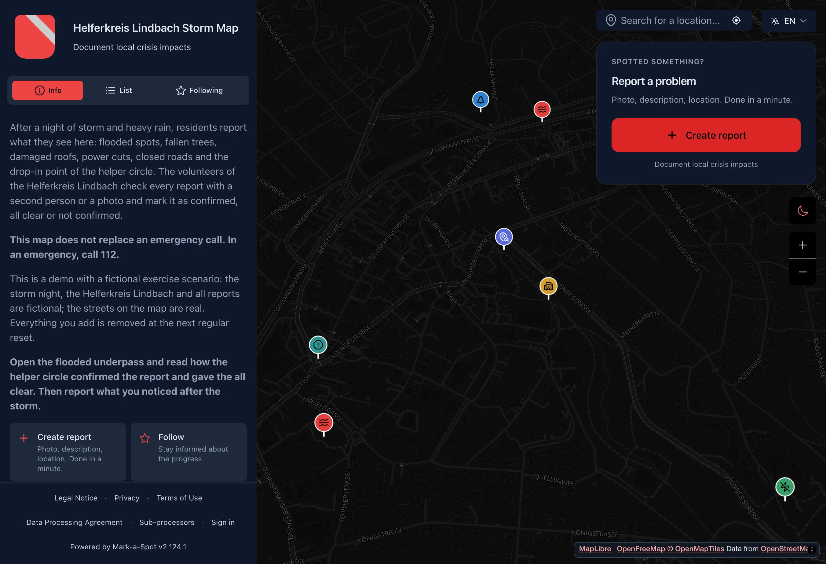 O que os moradores veem depois da tempestade, num só mapa