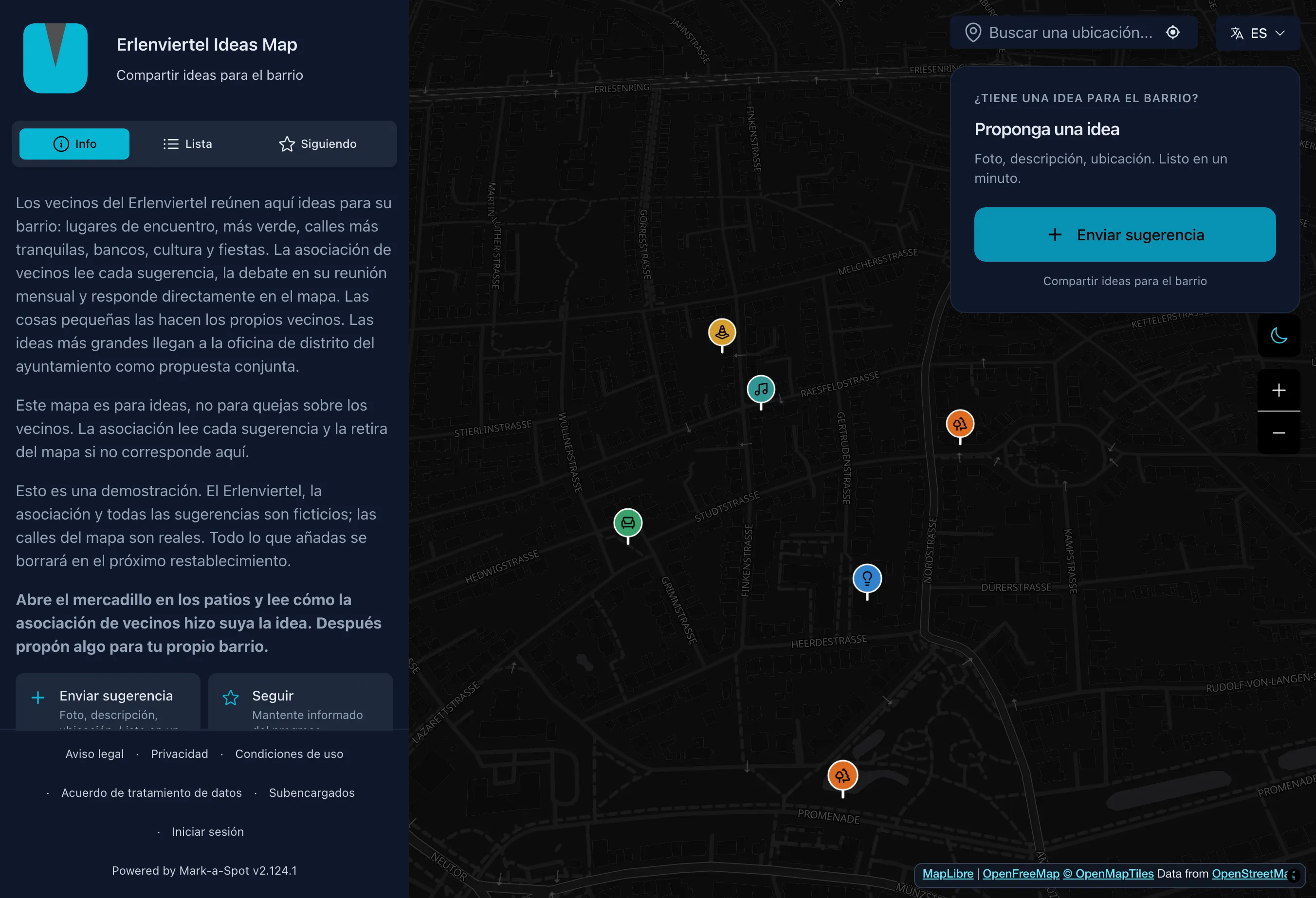 Todas las ideas del barrio en un mapa
